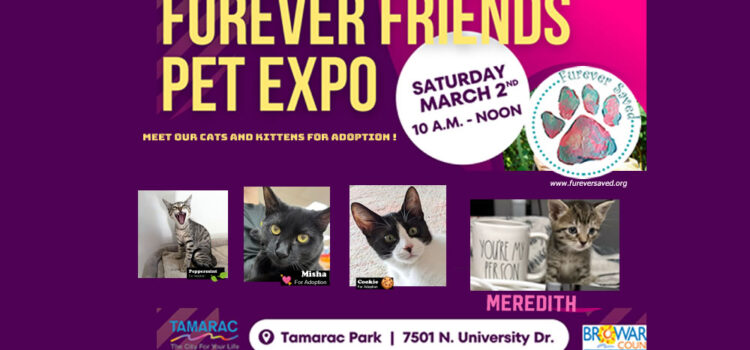Furever Friends Pet Expo in Tamarac – Saturday March 2nd, 2024